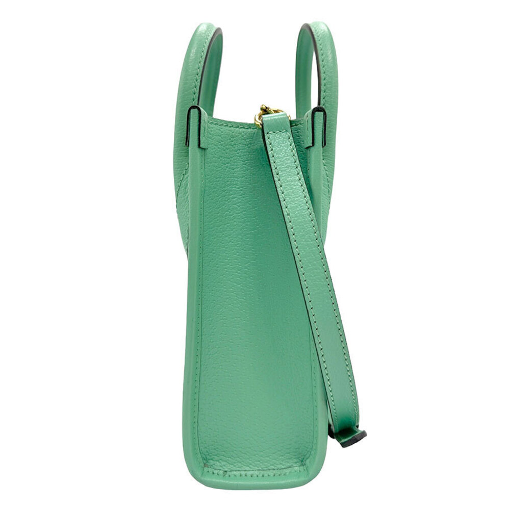 Gucci Green Jumbo GG Shoulder Leather Canvas Bag